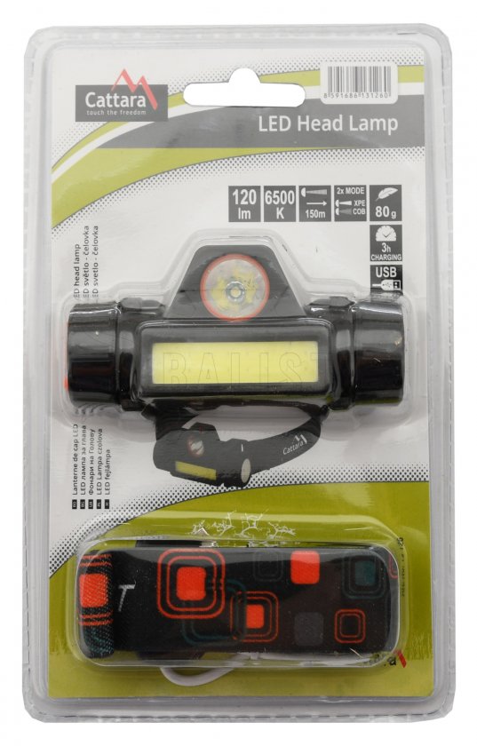 Lampe frontale rechargeable Cattara 120lm