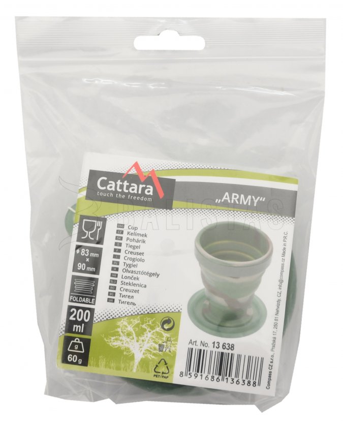 Gobelet pliable en silicone ARMY 200ml