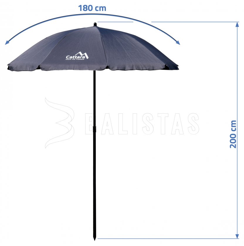 Parasol pliant TERST 180cm gris
