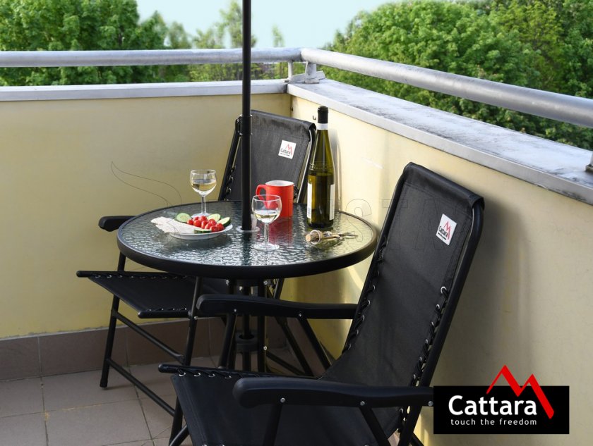 Parasol pliant TERST 180cm gris