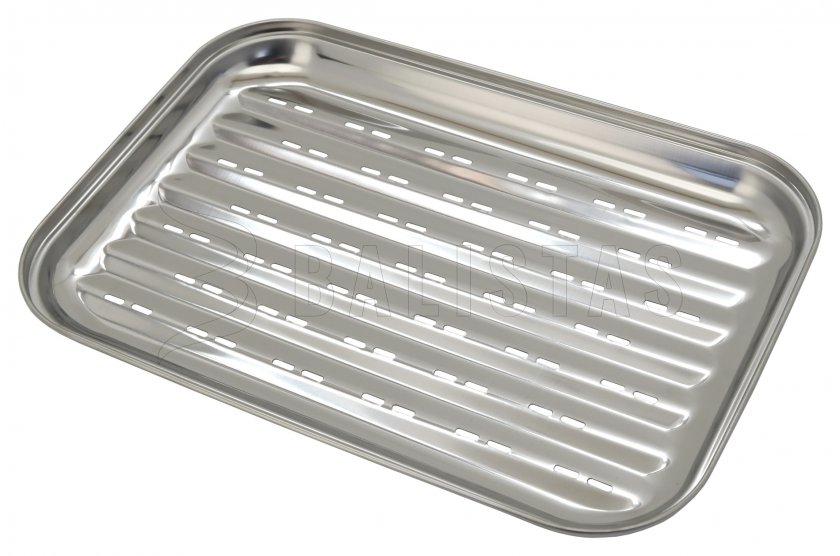 Plateau de grillade inox 34 x 24cm