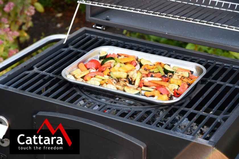 Plateau de grillade inox 34 x 24cm
