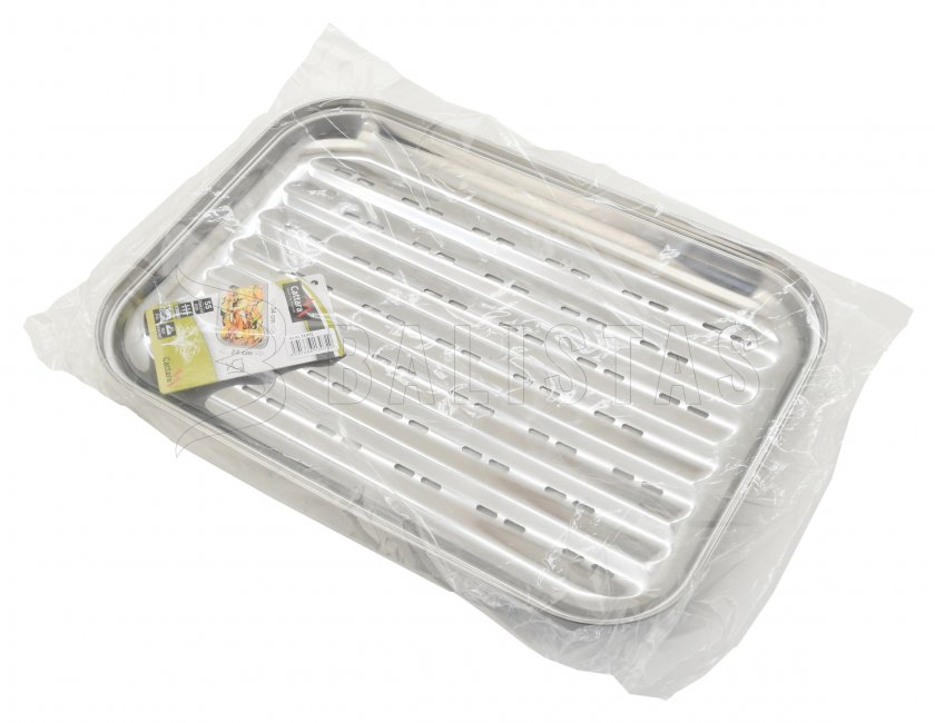 Plateau de grillade inox 34 x 24cm