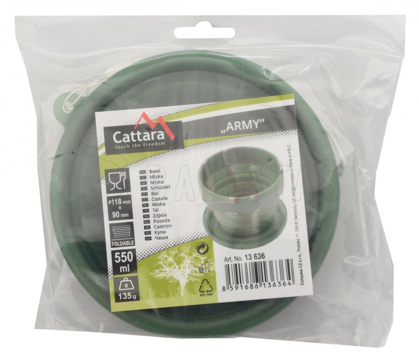 Bol pliable en silicone ARMY 550ml