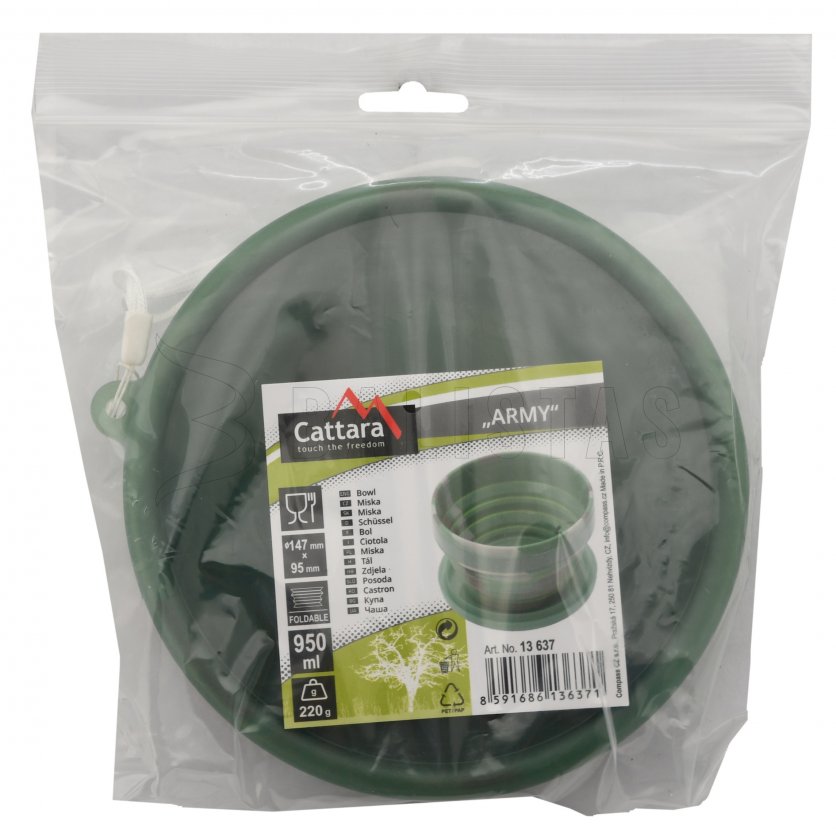 Bol pliant en silicone ARMY 950ml