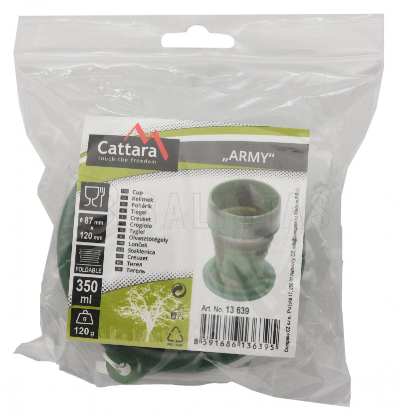 Gobelet pliable en silicone ARMY 350ml