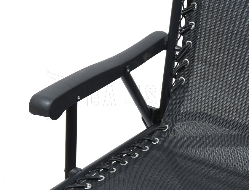 Chaise de jardin pliante TERST noir