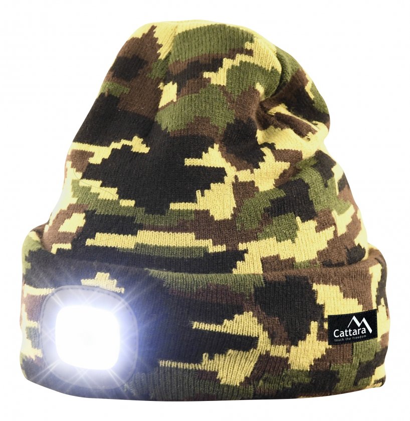 Casquette ARMY avec lampe de poche LED rechargeable par USB