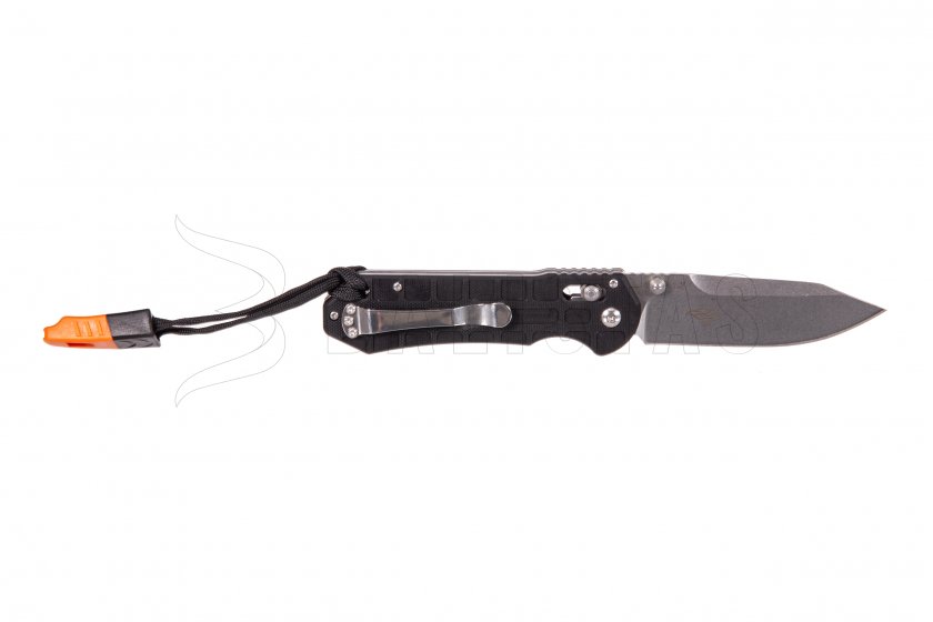 Couteau pliant Ganzo G7452P noir avec sifflet