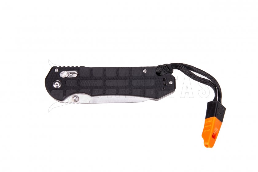 Couteau pliant Ganzo G7452P noir avec sifflet