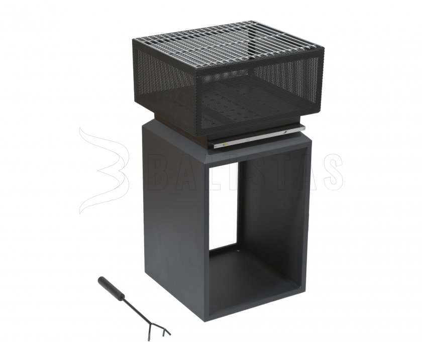 Cheminée CUBE avec grille 74cm