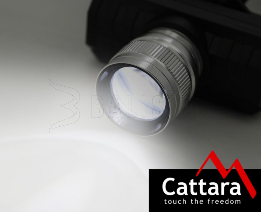 Lampe frontale Cattara SCORPION 90lm XPE ZOOM rechargeable