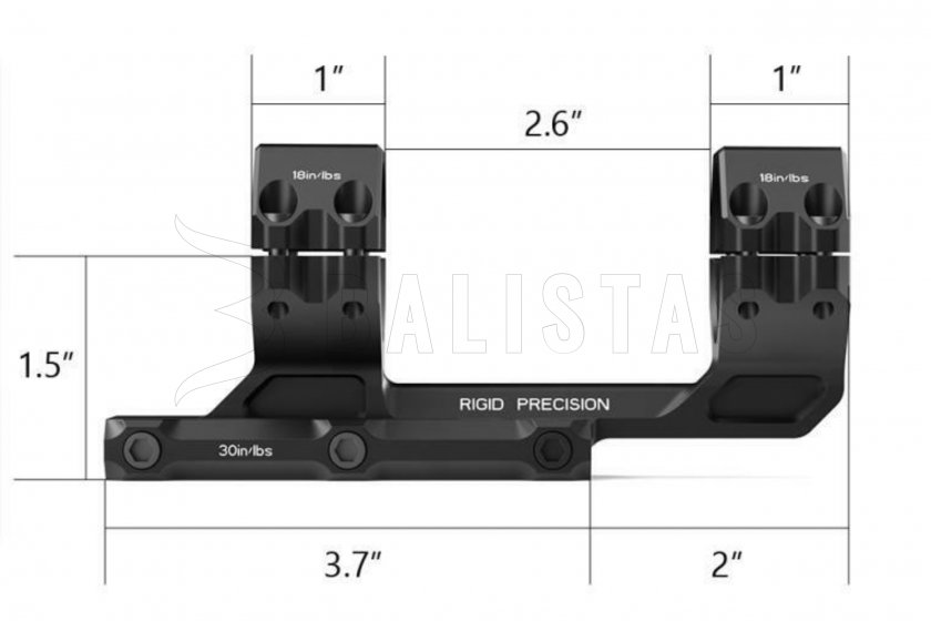 Montage Arken monobloc 20MOA 22mm/34mm