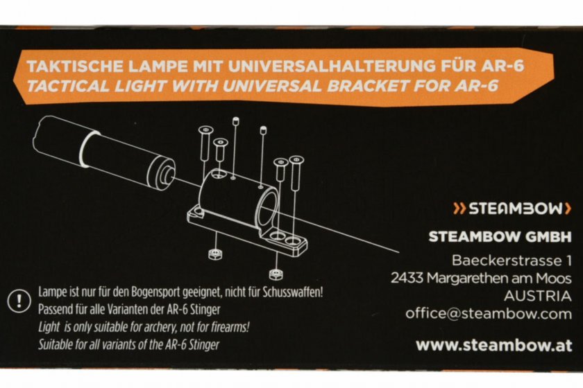 Lampe tactique pour arbalètes Steambow AR-6 Stinger II