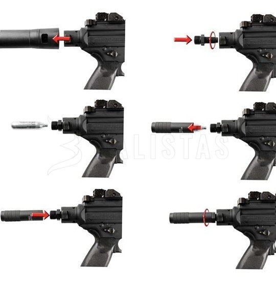 Raccord Co2 Paintball Vers Capsule 88g Adaptateur CO2 88g Pour