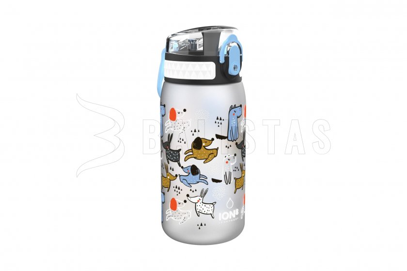 Bouteille ION8 Leak Proof 400ml grise avec chiens