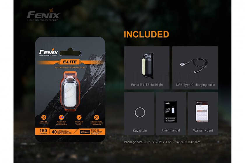 Lampe de poche rechargeable Fenix E-LITE