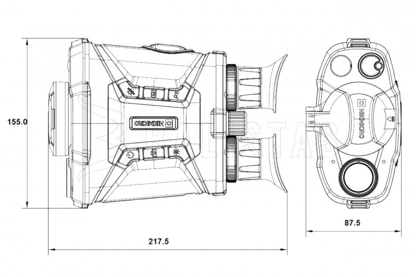 Jumelles d'imagerie thermique LRF Hikmicro RAPTOR RQ50L