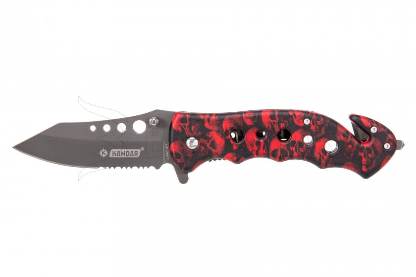 Couteau Kandar N481 red skull
