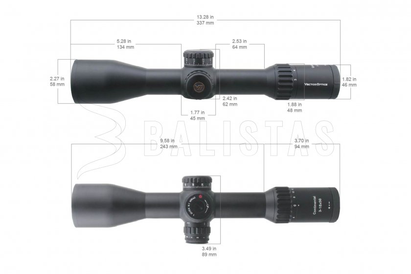 Lunette de visée Vector Optics Continental x6 3-18x50 Tactical FFP VCT-34FFP