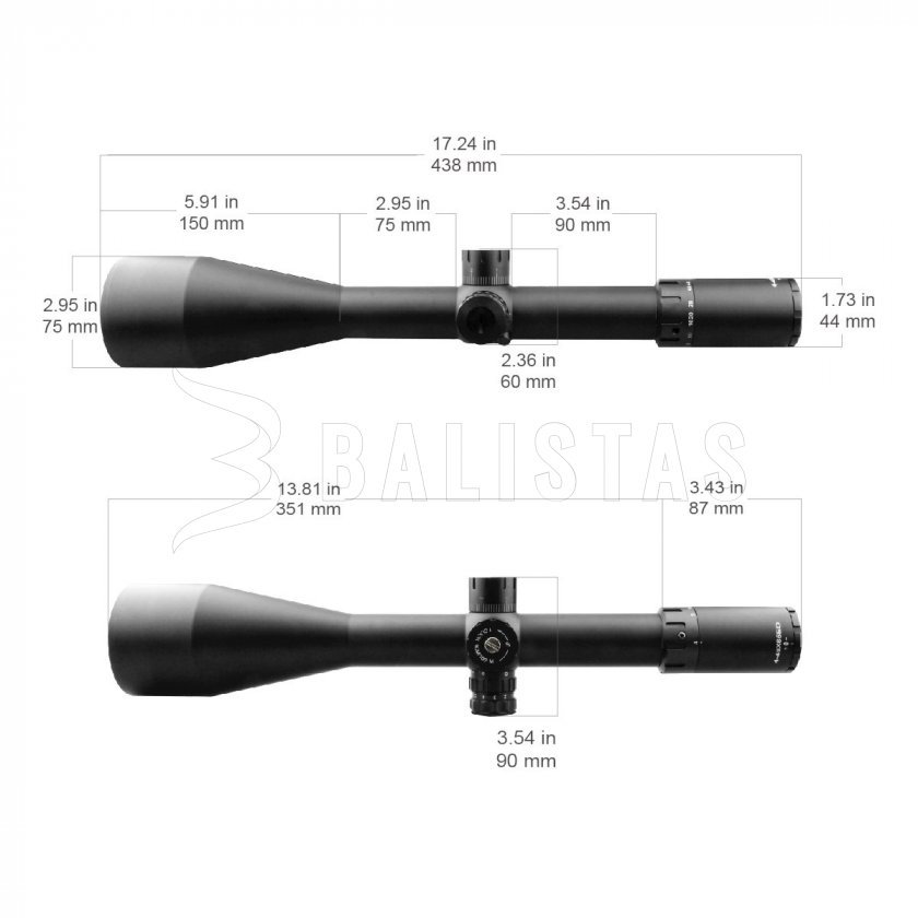 Lunette de visée Vector Optics Zalem 4-48x65 SFP VET-L338 MOA