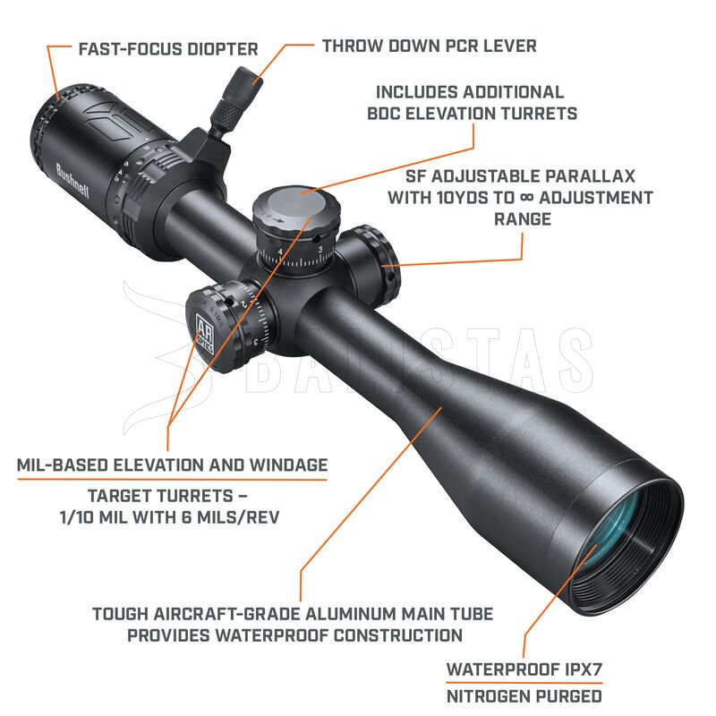 Lunette de visée Bushnell AR Optics 4,5-18x40mm Windhold MRAD