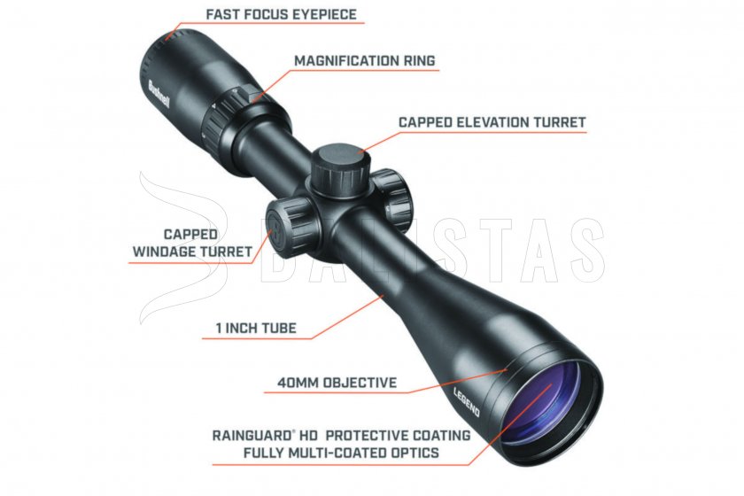 Lunette Bushnell Legend 3-9x40mm SFP Multi-X Illuminated MOA