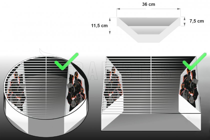Boîte pour grillades indirectes Cattara 2pcs