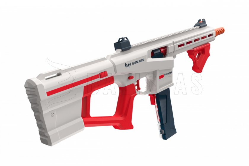 Fusil blaster Game Face Trion à projectiles en mousse rouge