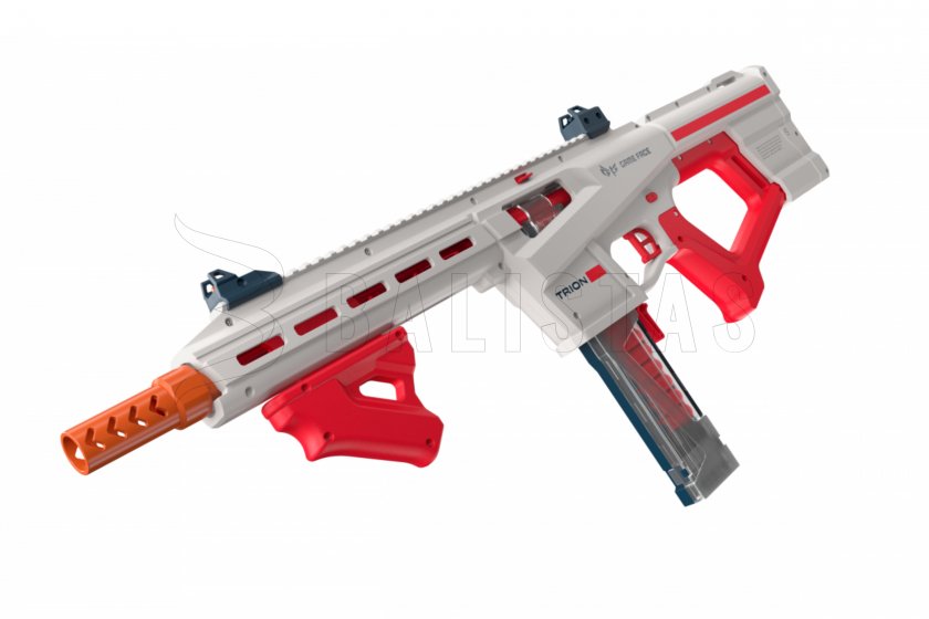 Fusil blaster Game Face Trion à projectiles en mousse rouge