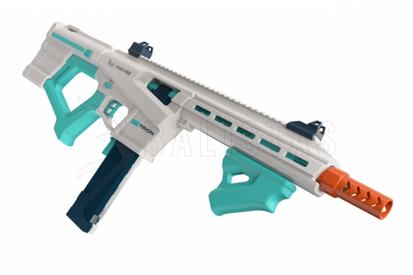 Fusil blaster Game Face Trion à projectiles en mousse bleu