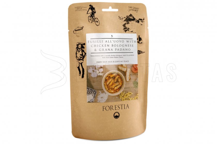 Fusilli all'uovo au poulet a la Bolognese 350g Forestia