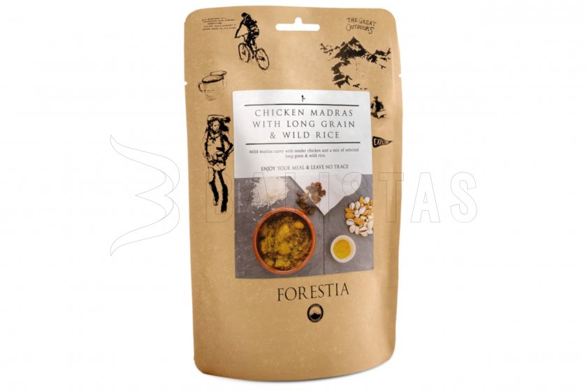 Kuřecí Madras avec riz long grain et sauvage 350g Forestia