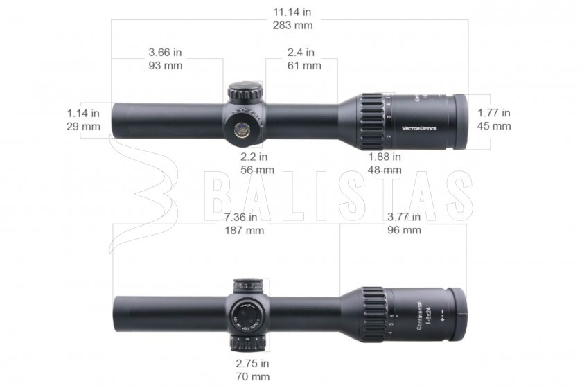 Télescope Vector Optics Continental x6 1-6x24 SFP G4 MOA