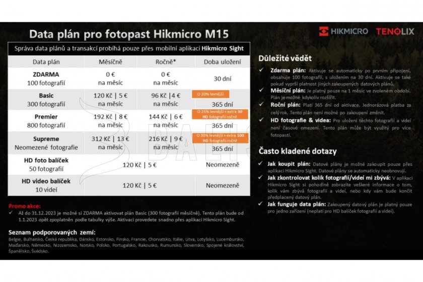 Piège photographique Hikmicro M15