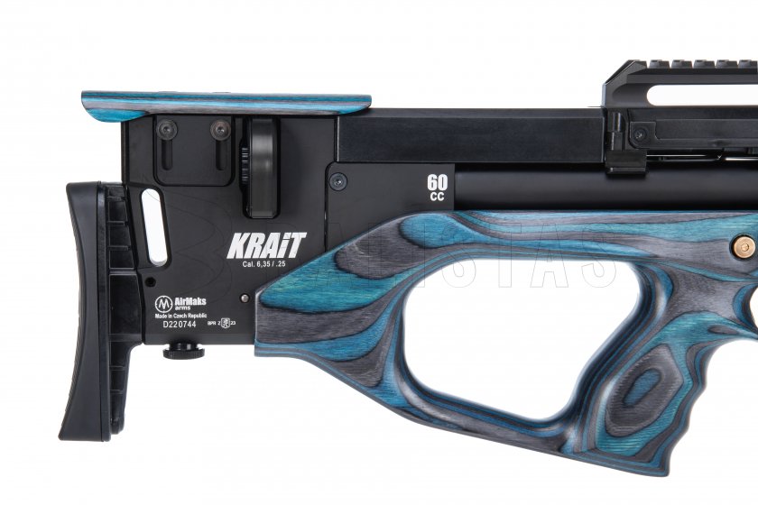 Carabine à air comprimé AirMaks Krait WX 700cc 6,35mm Blue Lamino