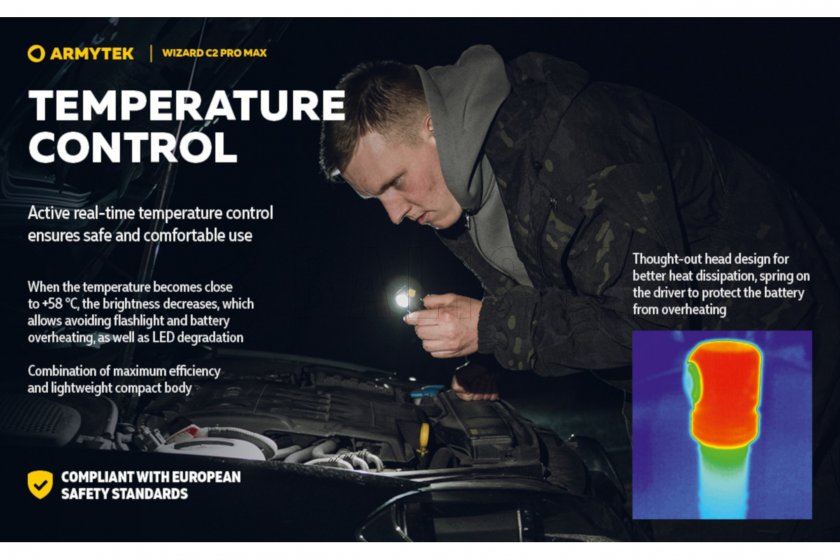 Lampe frontale Armytek Wizard C2 Pro MAX Warm Light