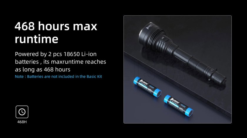 Lampe de poche Wuben H8 set