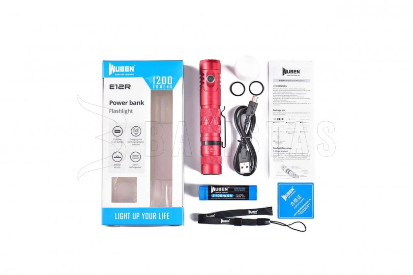 Lampe de poche Wuben E12R rouge
