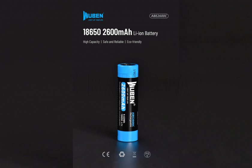 Batterie Wuben 2600B/18650 Li-Ion 2600mAh