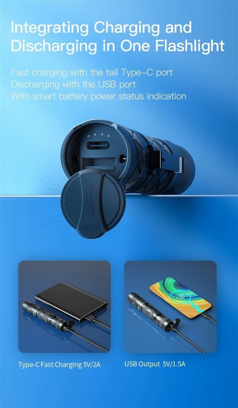 Lampe de poche Wuben E12R noir