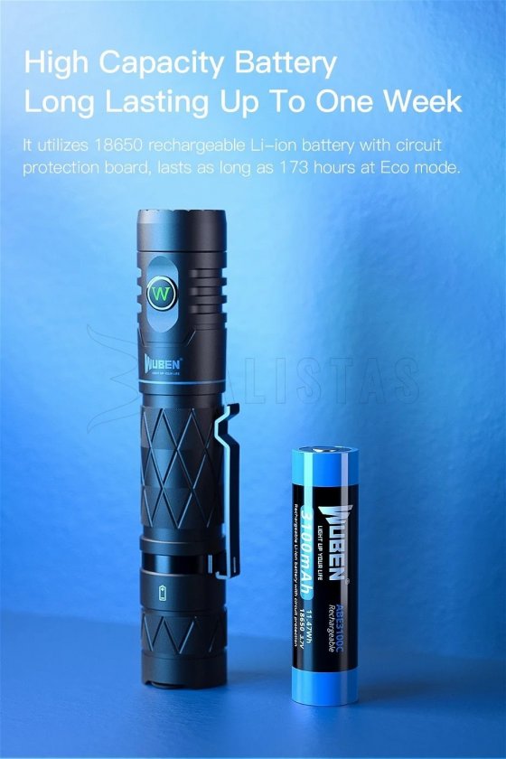 Lampe de poche Wuben E12R noir