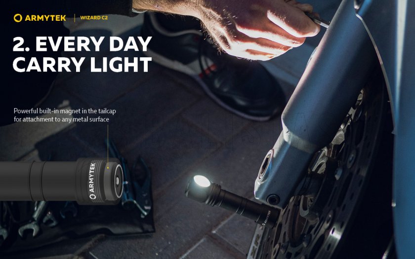 Armytek Wizard C2 Lampe frontale à lumière froide