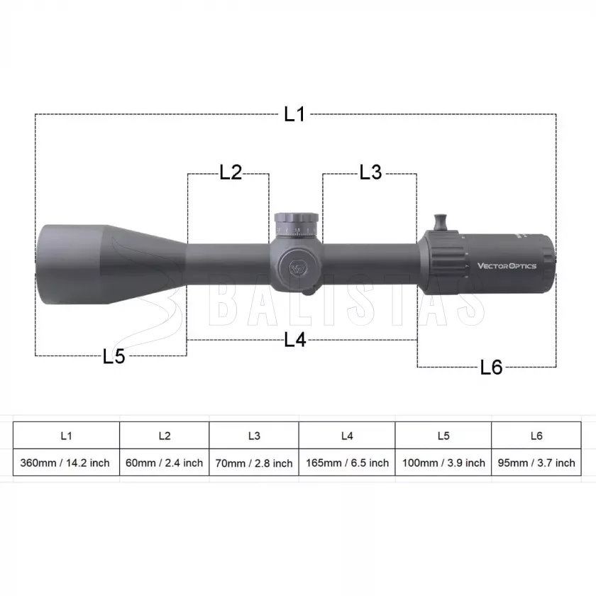 Télescope Vector Optics Marksman 6-24X50 FFP MRAD