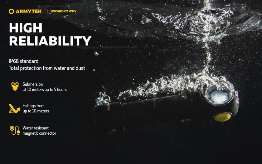 Lampe frontale Armytek Wizard C2 WUV