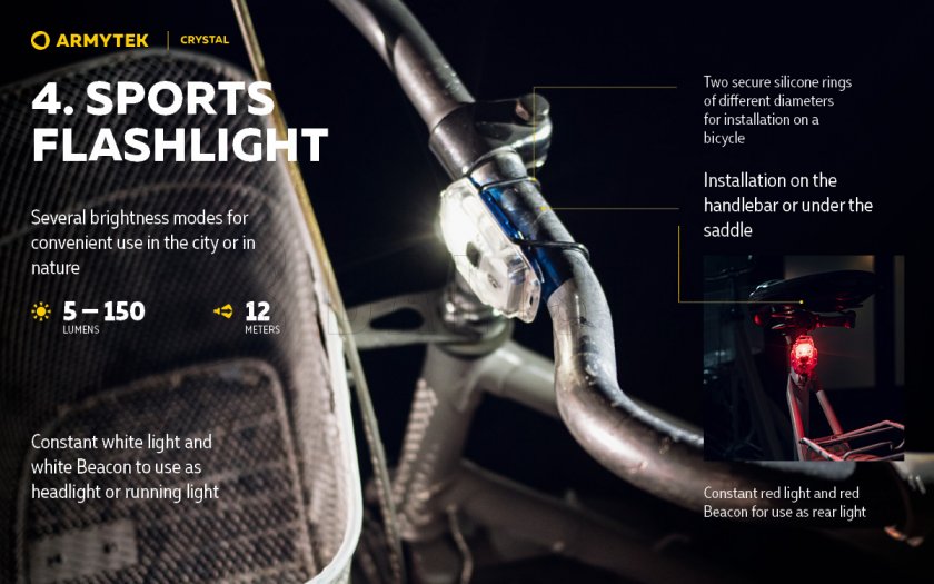 Lampe frontale multifonction Armytek Crystal Green