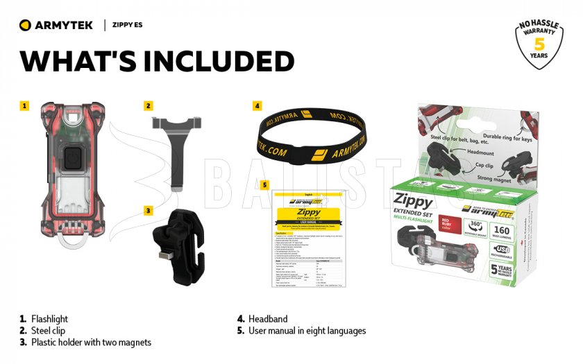 Armytek Zippy ES Porte-clés rouge