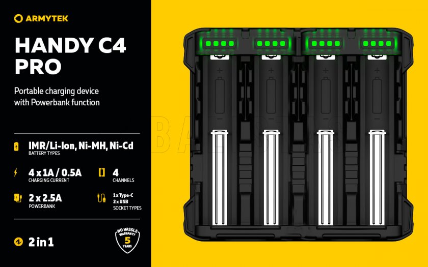 Chargeur Armytek Handy C4 Pro