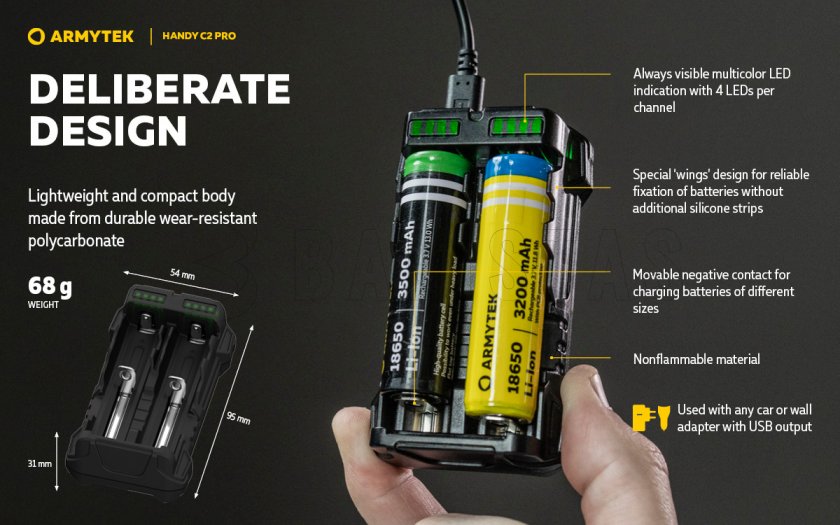 Chargeur Armytek Handy C2 Pro