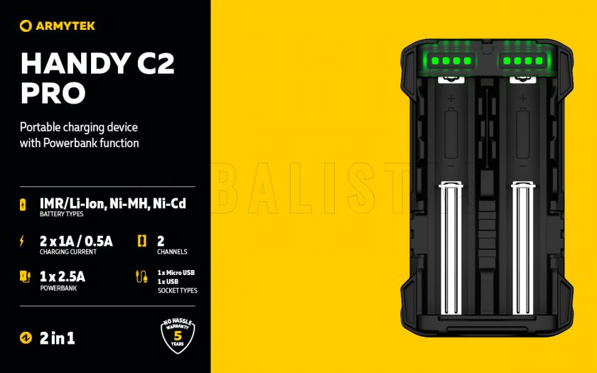 Chargeur Armytek Handy C2 Pro